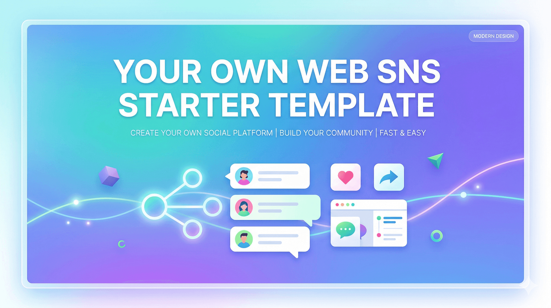 Web based SNS starter template(Mobile Responsive)
