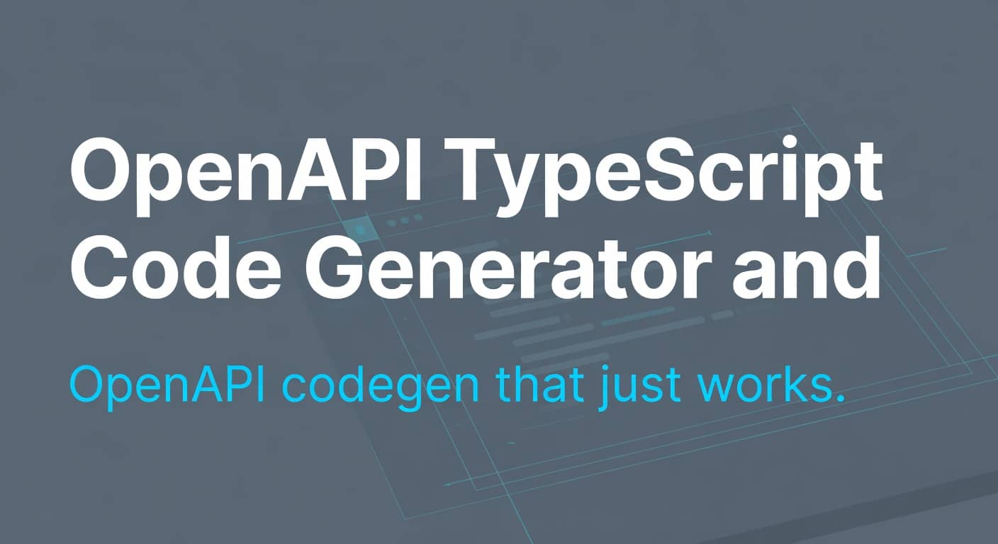 OpenAPI TypeScript Code Generator and SDK Builder preview 1