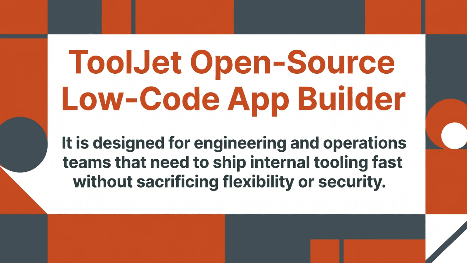 ToolJet Open-Source Low-Code App Builder preview 1