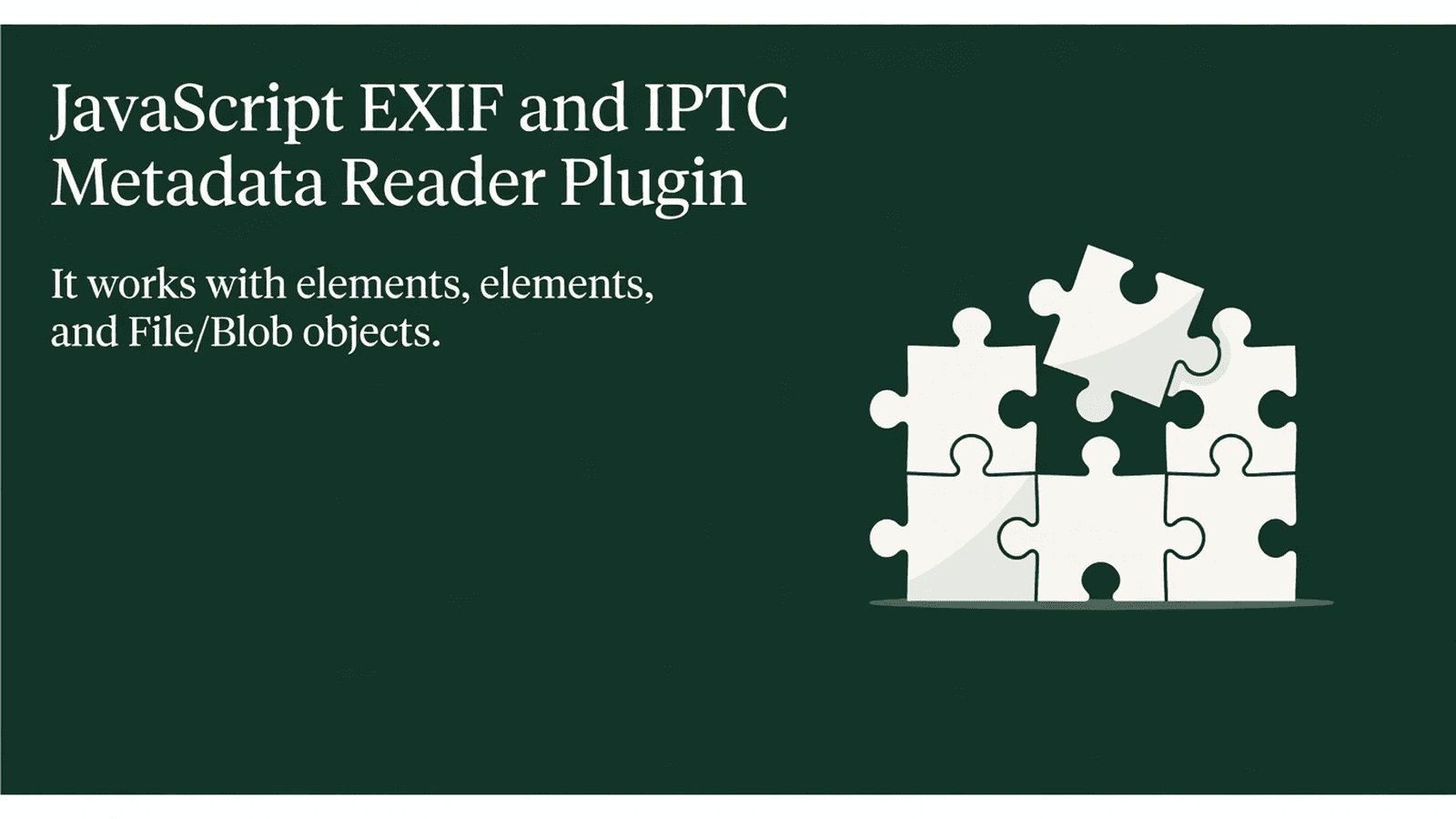JavaScript EXIF and IPTC Metadata Reader Plugin