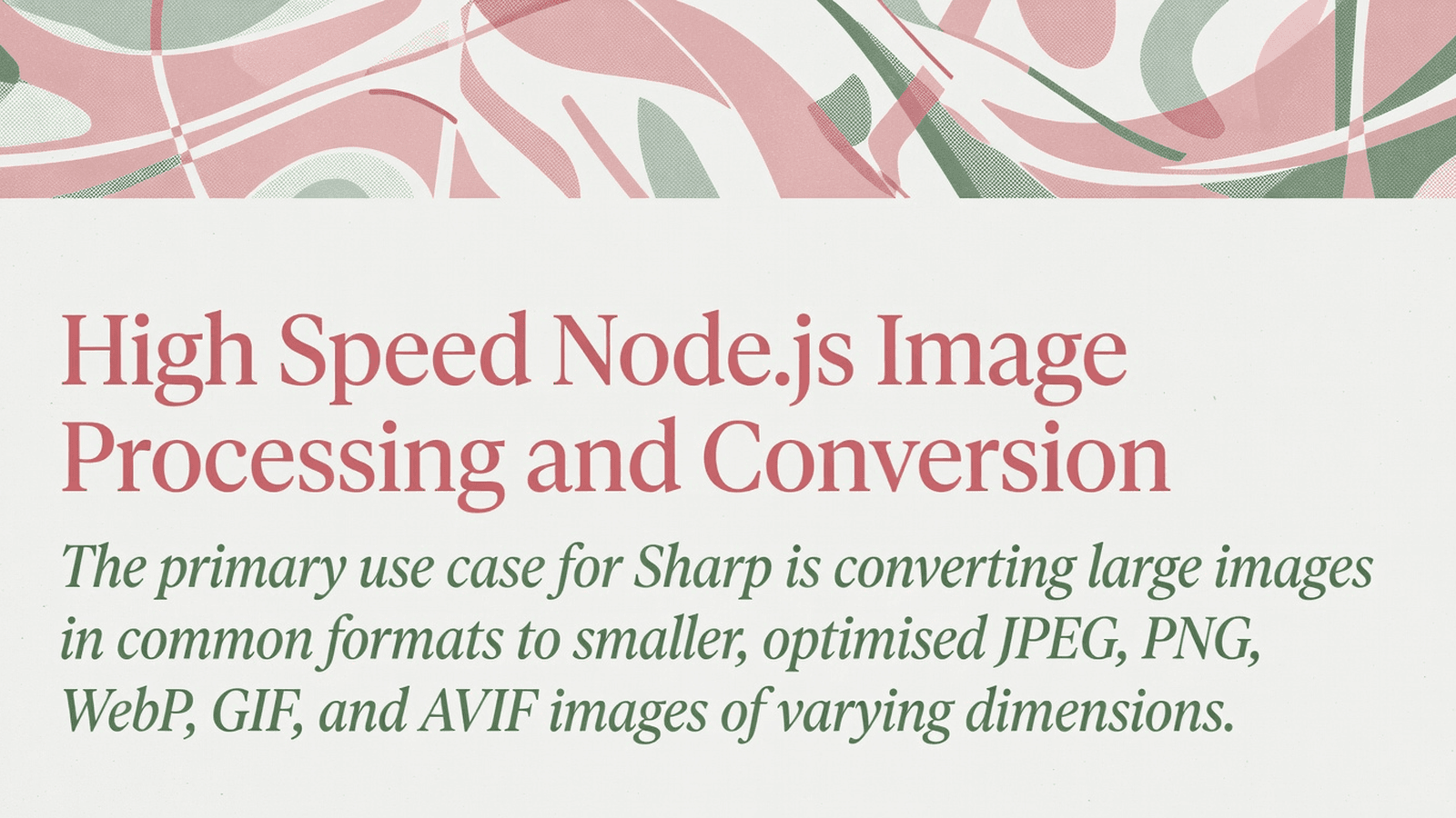 High Speed Node.js Image Processing and Conversion preview 1