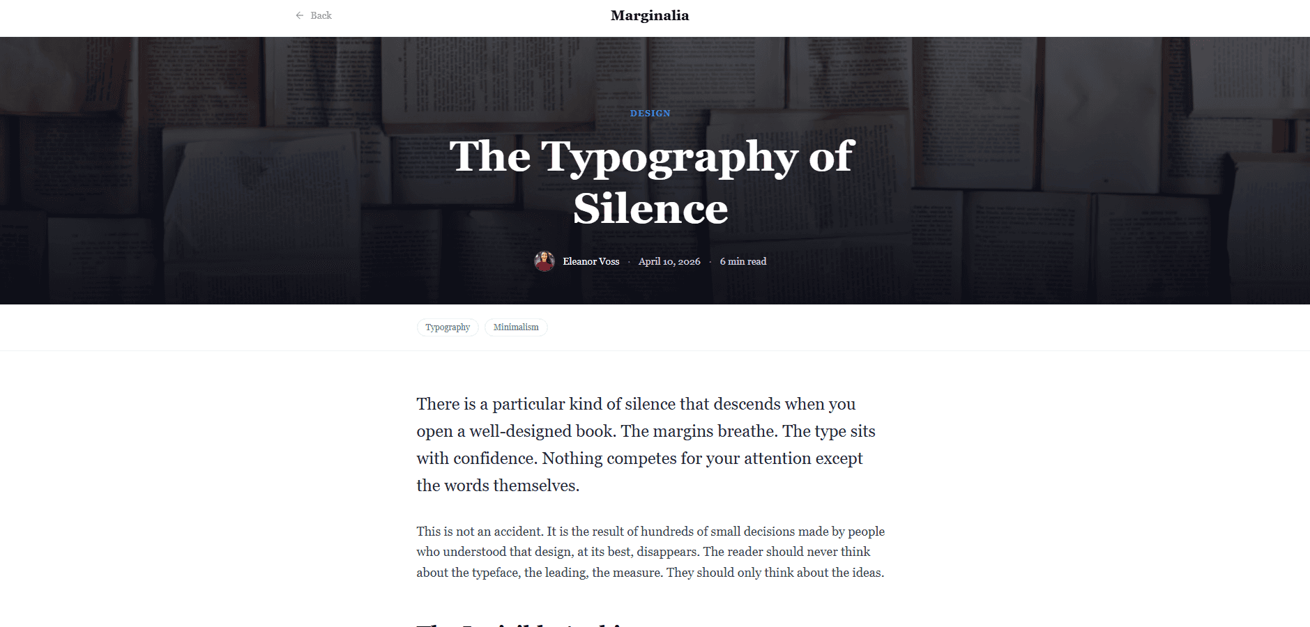 Personal Blog Design Template