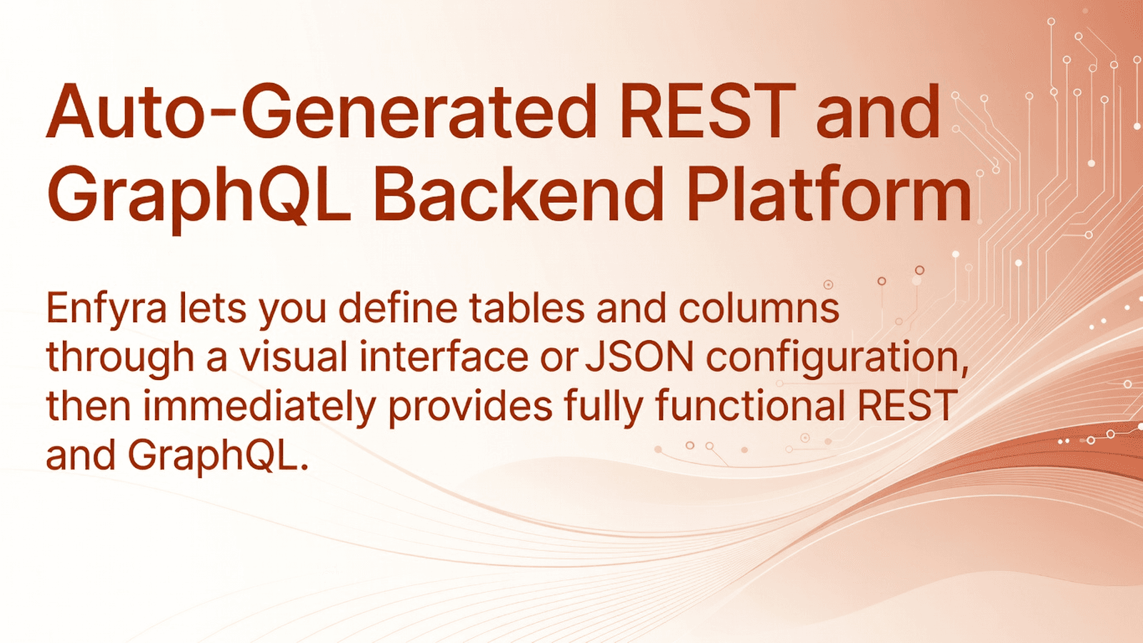 Auto-Generated REST and GraphQL Backend Platform preview 1