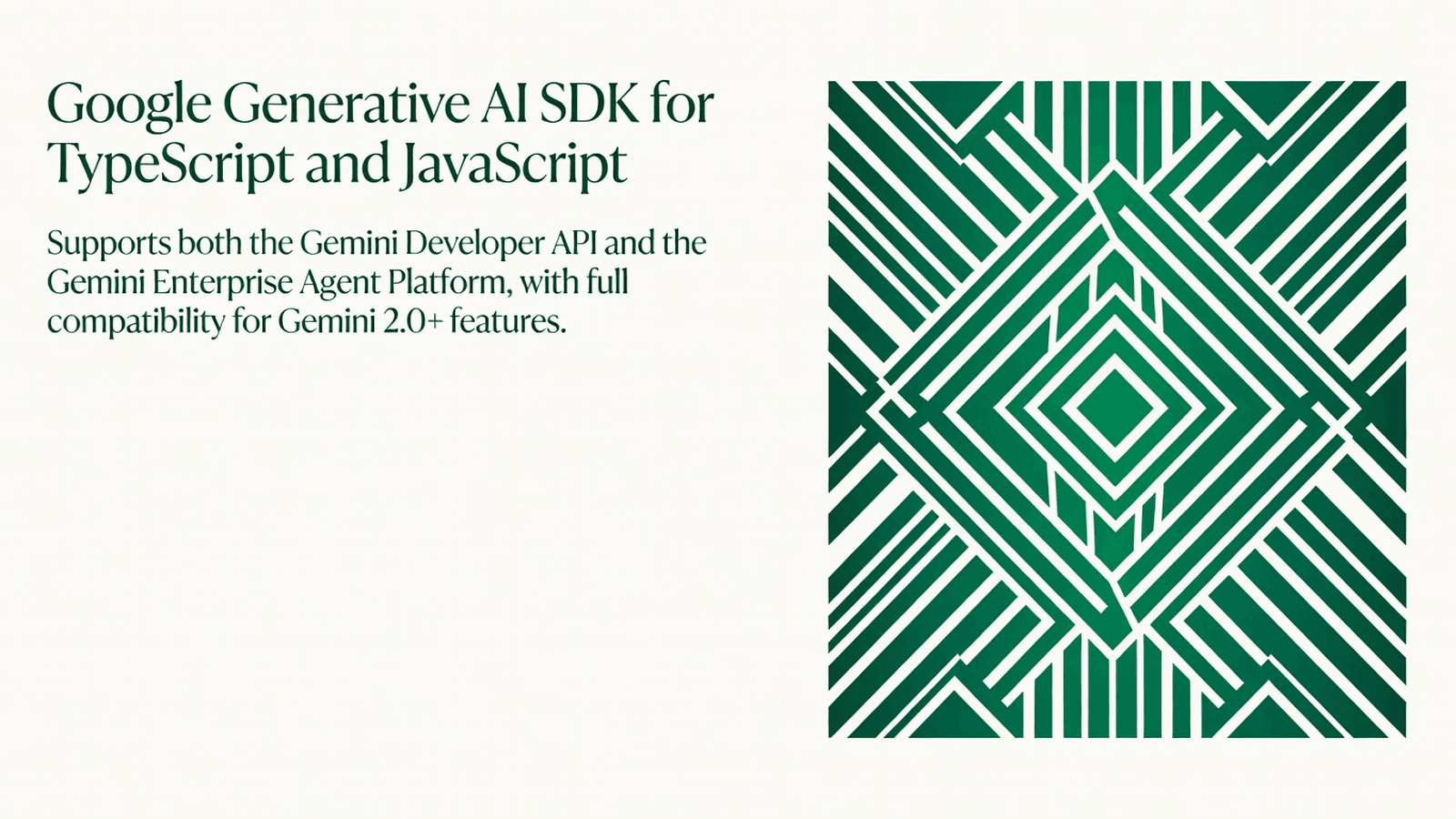 Google Generative AI SDK for TypeScript and JavaScript preview 1