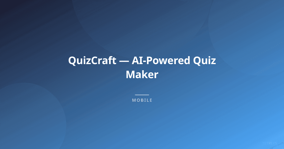 QuizCraft — AI-Powered Quiz Maker preview 1