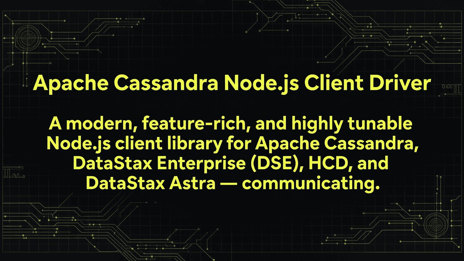 Apache Cassandra Node.js Client Driver