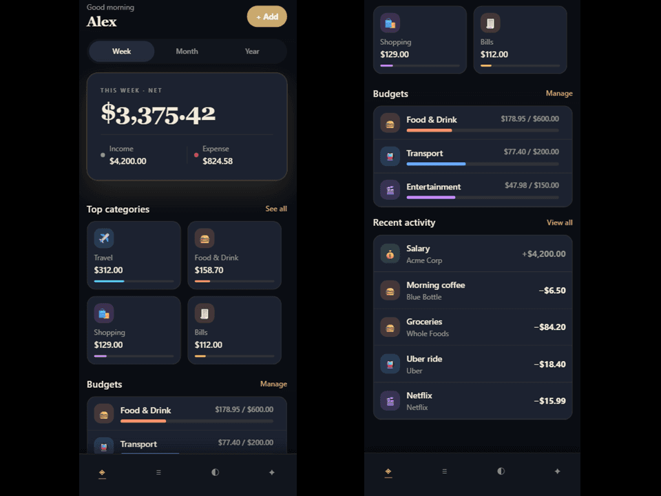 Finance Manager App Template preview 1