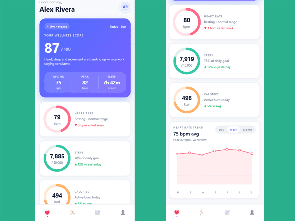 Health Tracker App Template preview 1