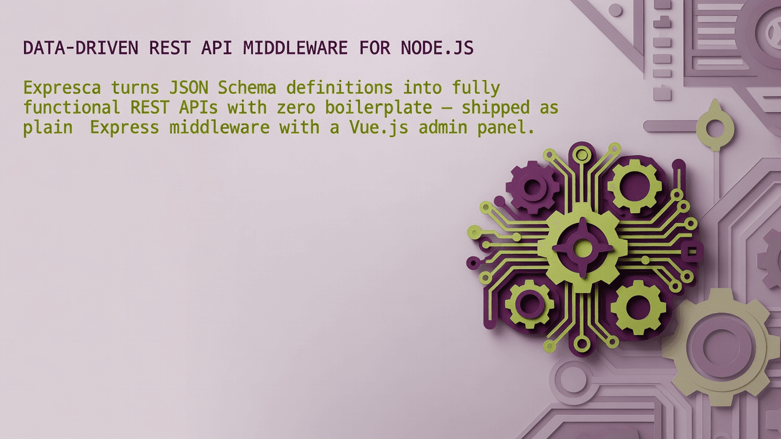 Data-Driven REST API Middleware for Node.js preview 1