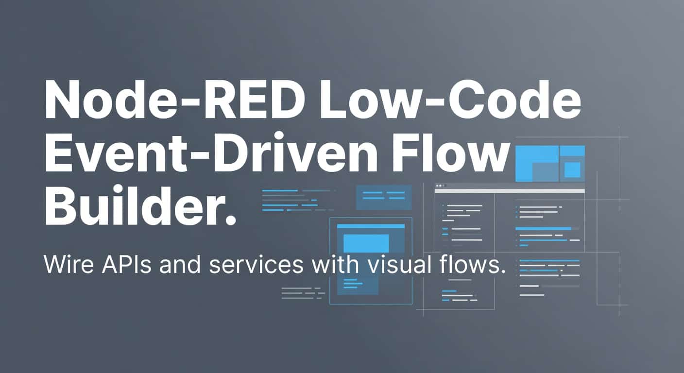 Node-RED Low-Code Event-Driven Flow Builder
