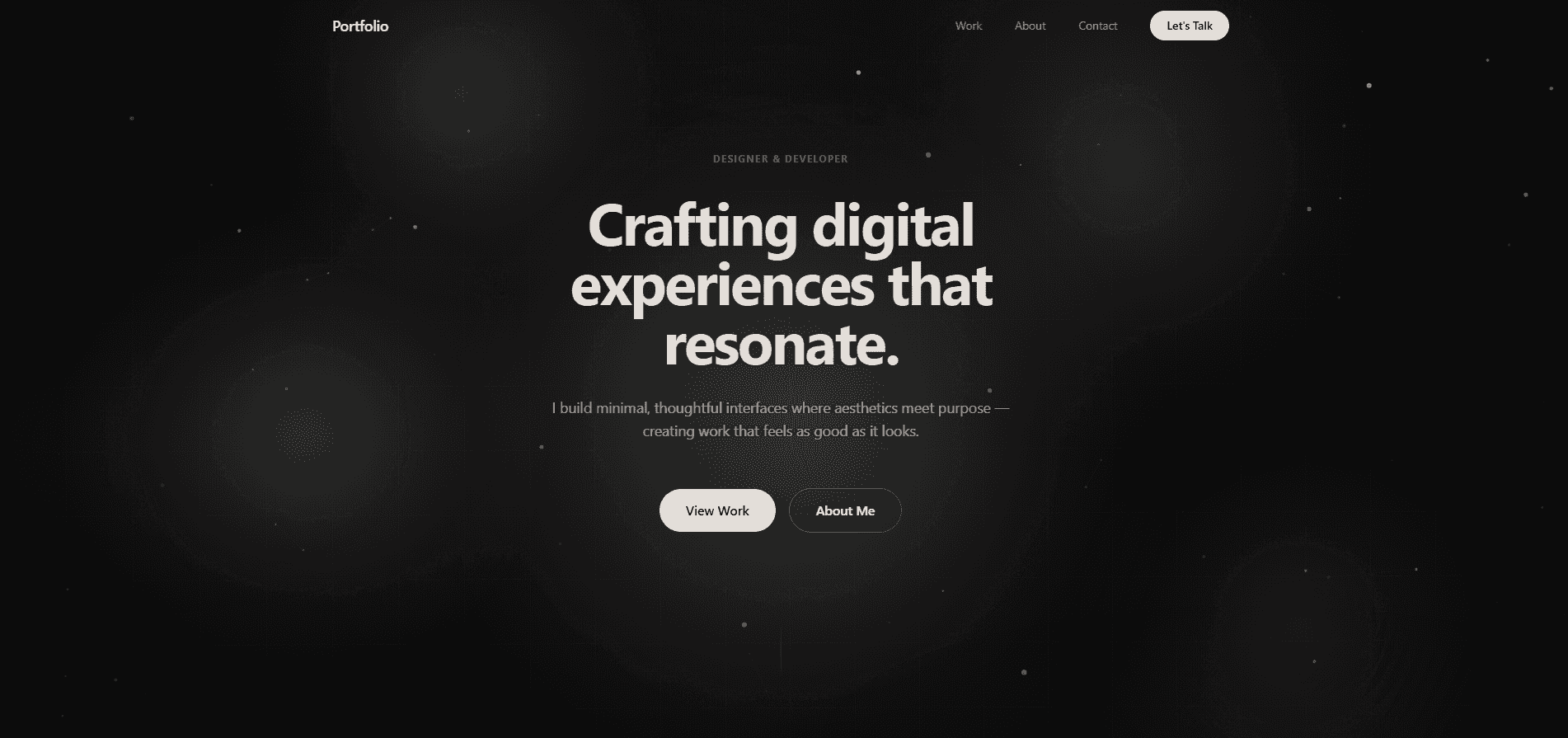 Black/White Polished Portfolio Design