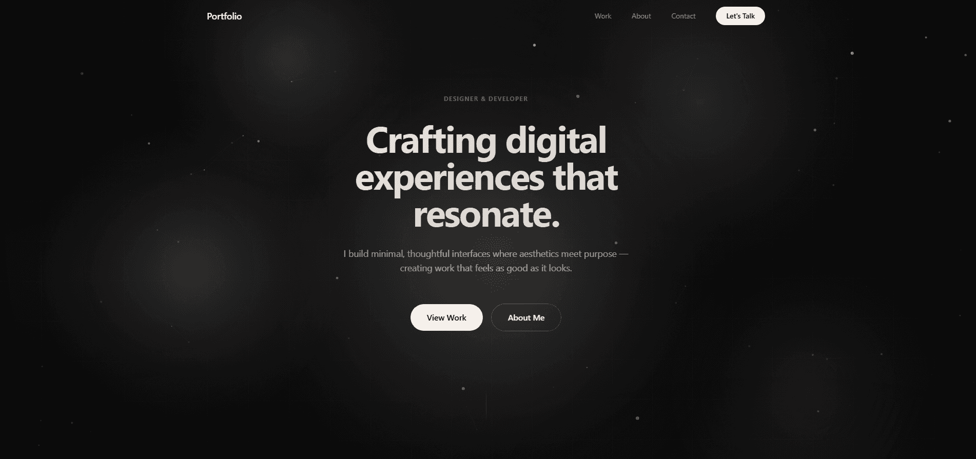 Black/White Polished Portfolio Design preview 1