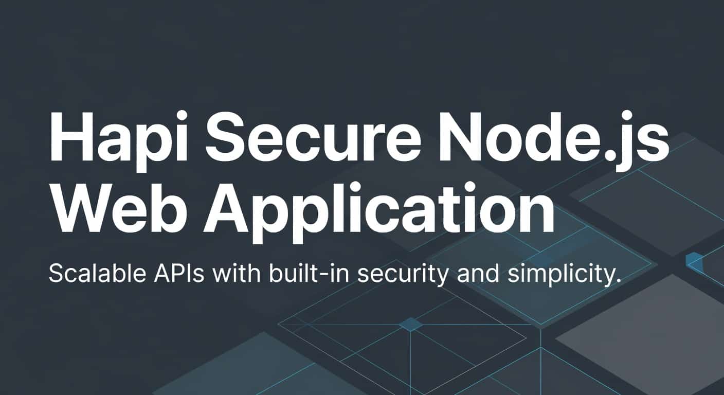 Hapi Secure Node.js Web Application Framework