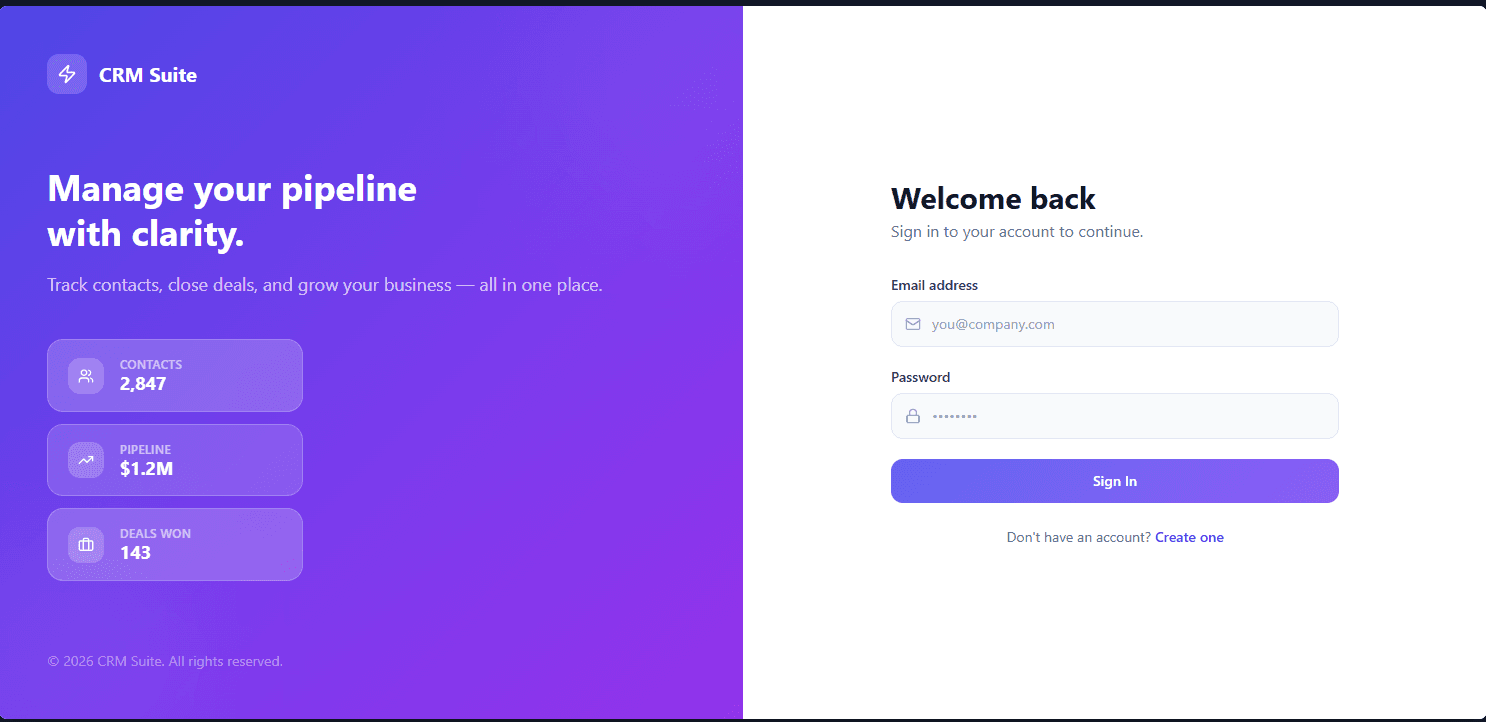 Multi-Tenant CRM System preview 1