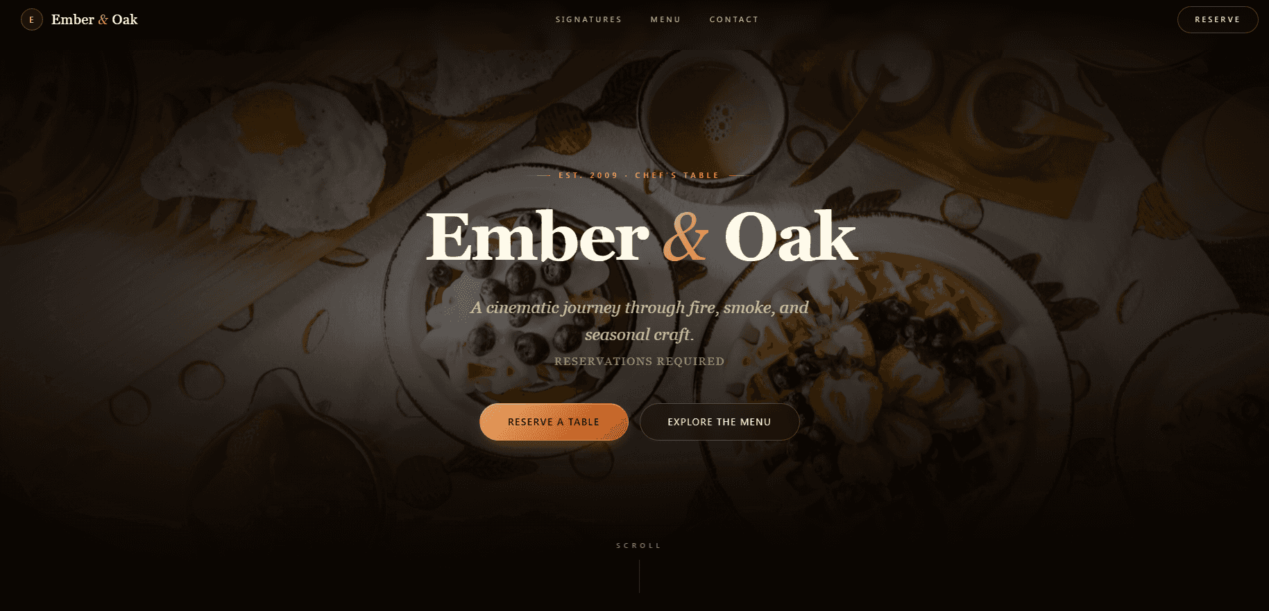 Restaurant Homepage Design Template