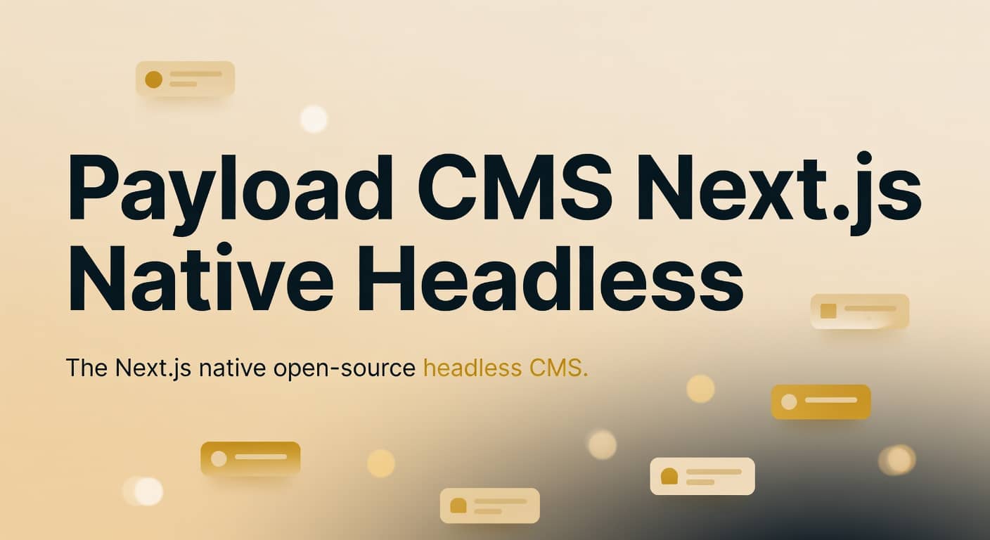 Payload CMS Next.js Native Headless CMS Framework preview 1