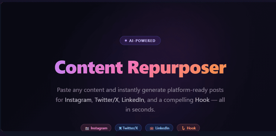 AI Content Repurposer preview 1