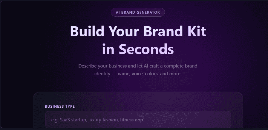 AI Brand Kit Generator