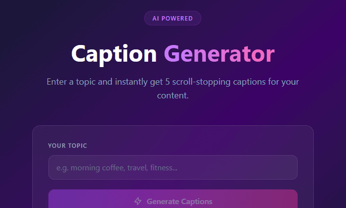 Viral Caption AI preview 1