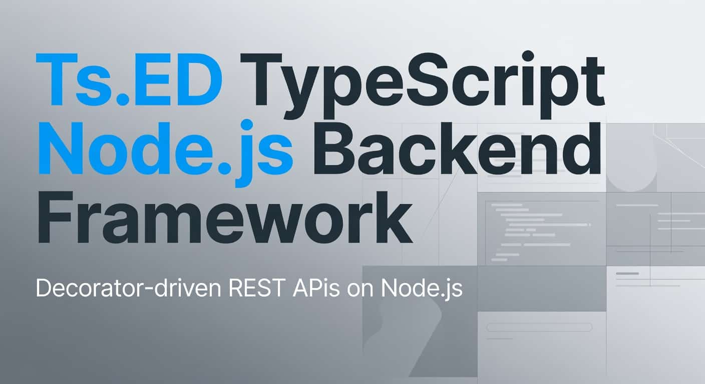 Ts.ED TypeScript Node.js Backend Framework