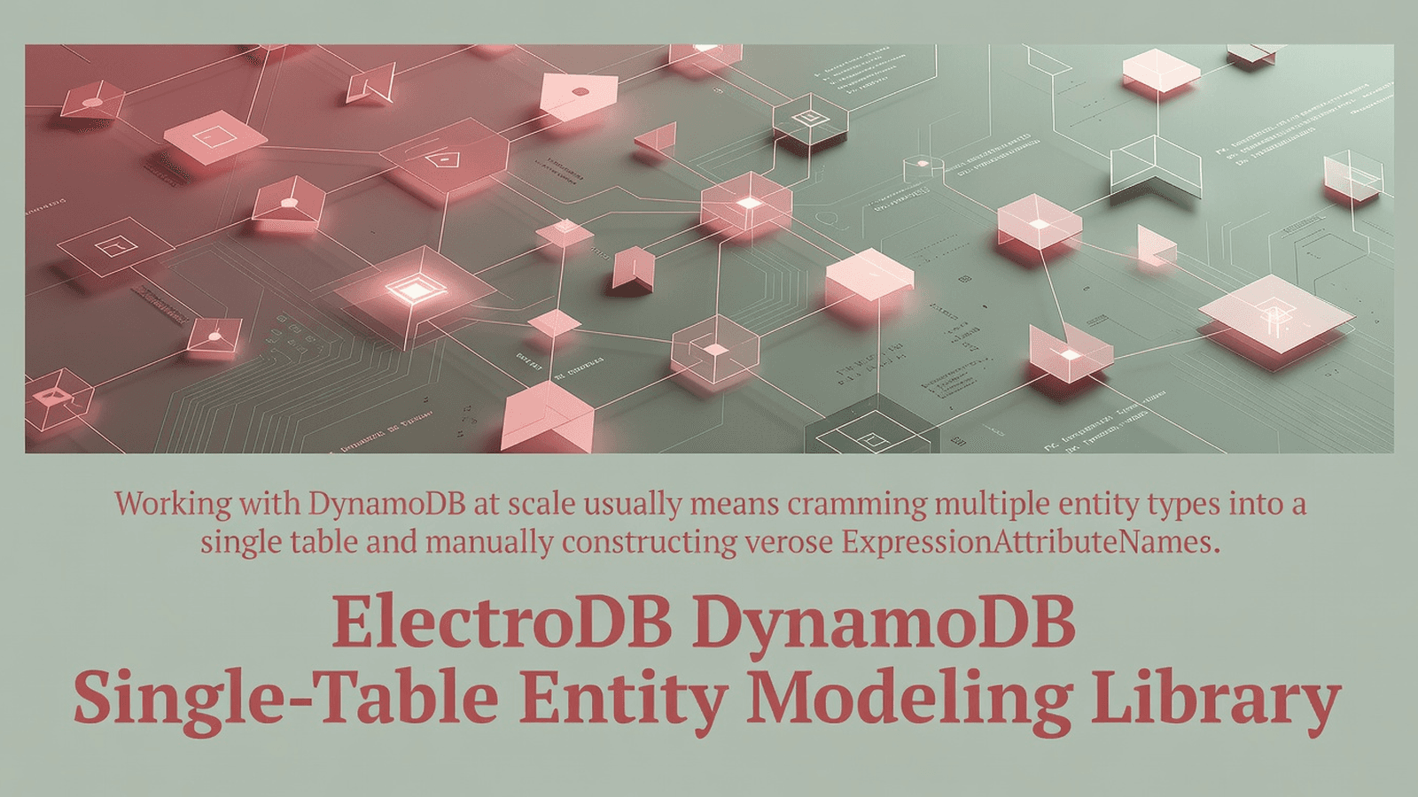 ElectroDB DynamoDB Single-Table Entity Modeling Library preview 1