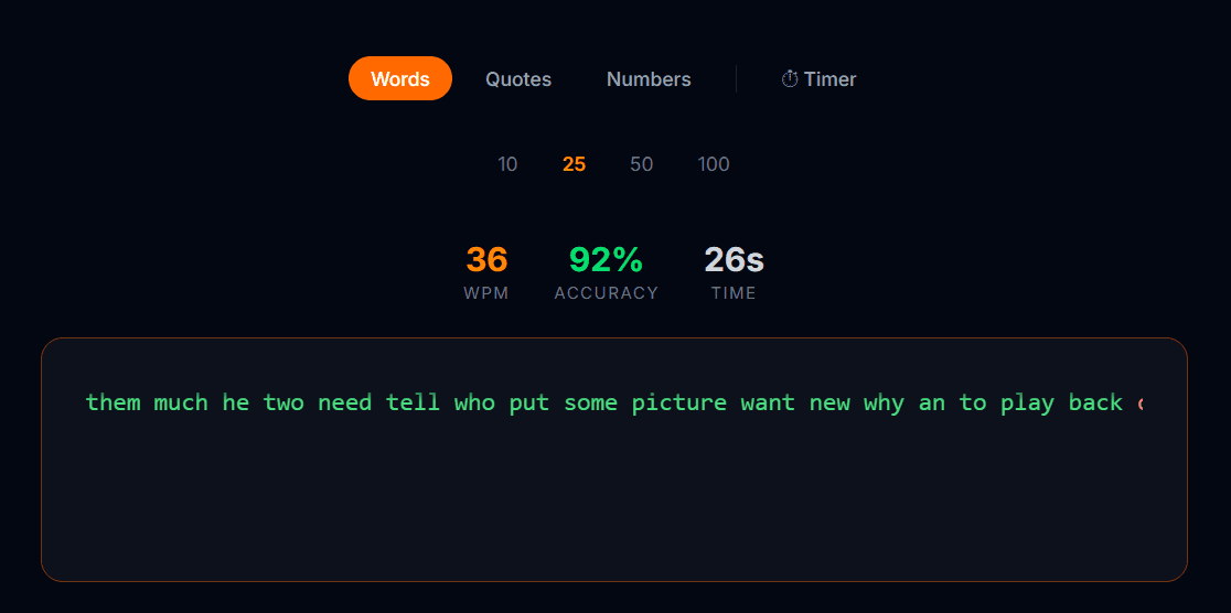Typing Speed & Accuracy Checker preview 1