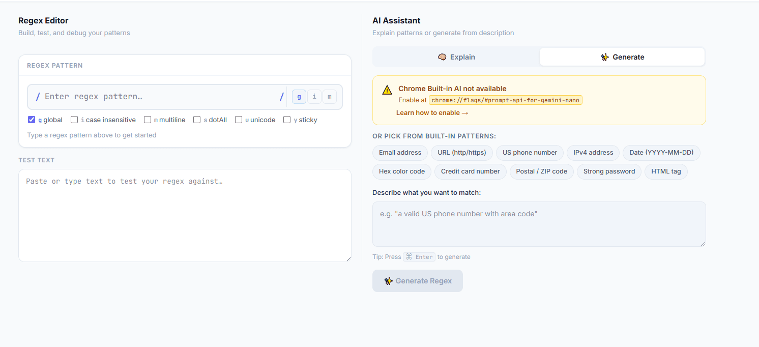 Regex Tester & Explainer preview 1